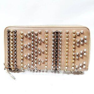 Christian Louboutin Long Wallet Beige Leather 3966156